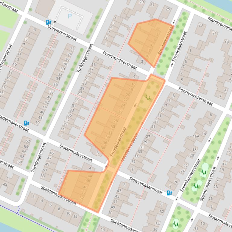 Kaart van postcodegebied 8043DD.