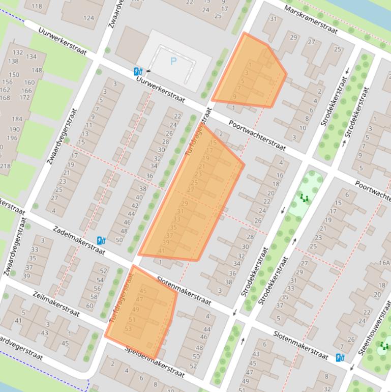 Kaart van postcodegebied 8043DE.
