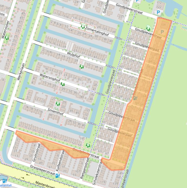 Kaart van postcodegebied 8043JH.