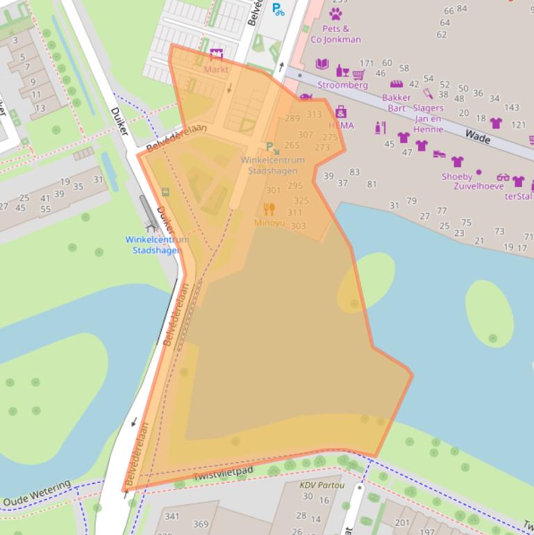 Kaart van postcodegebied 8043LX.