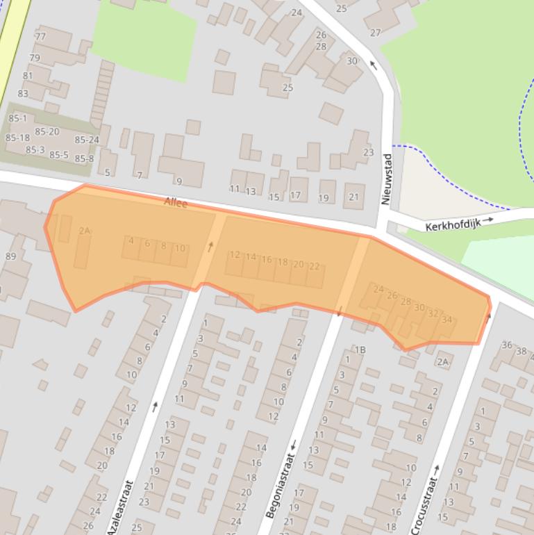 Kaart van postcodegebied 8051DH.