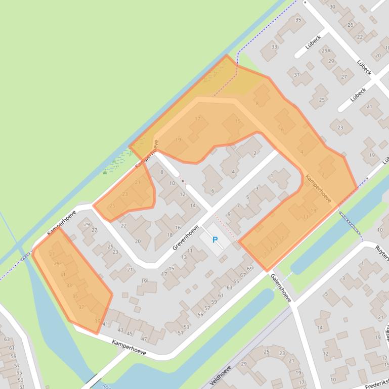 Kaart van postcodegebied 8052BC.