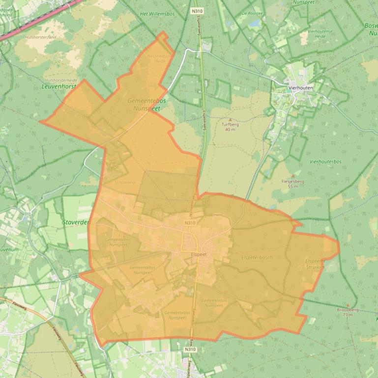 Kaart van postcodegebied 8075.