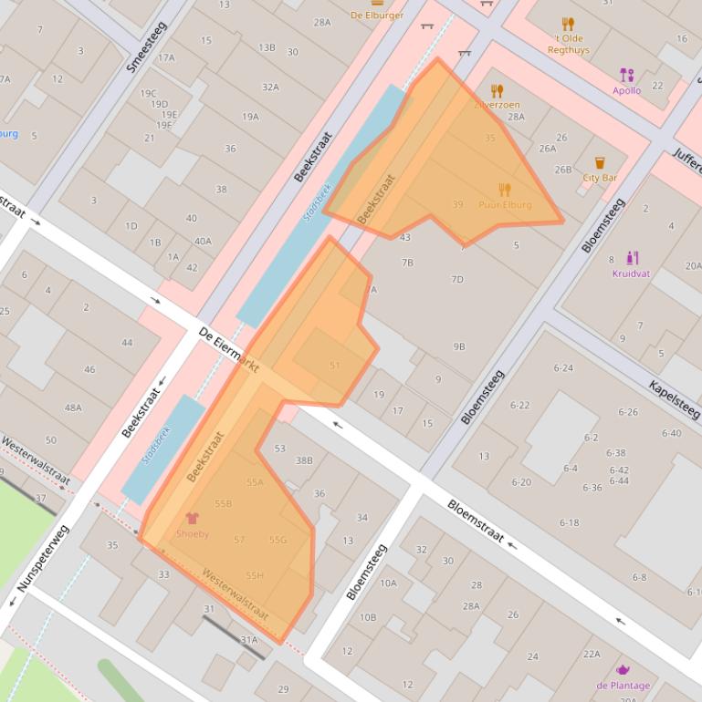 Kaart van postcodegebied 8081EB.