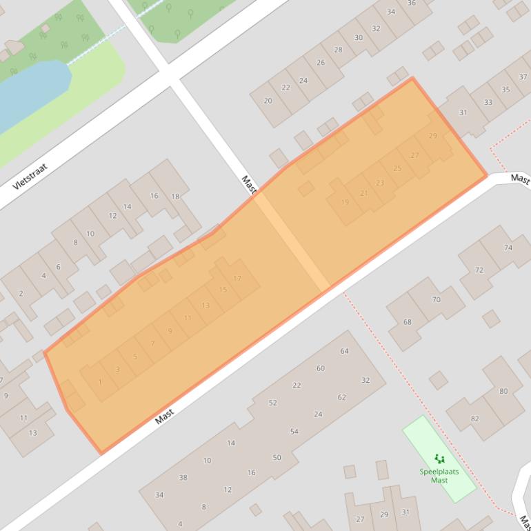 Kaart van postcodegebied 8081NG.