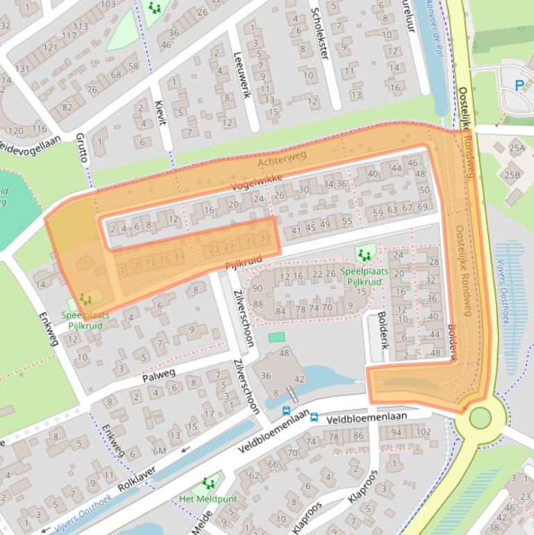 Kaart van postcodegebied 8081SK.