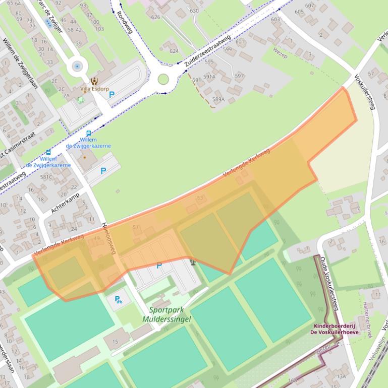 Kaart van postcodegebied 8091EX.