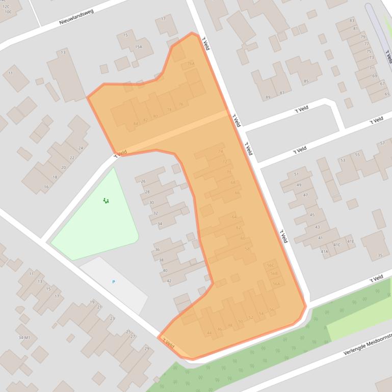 Kaart van postcodegebied 8091LC.