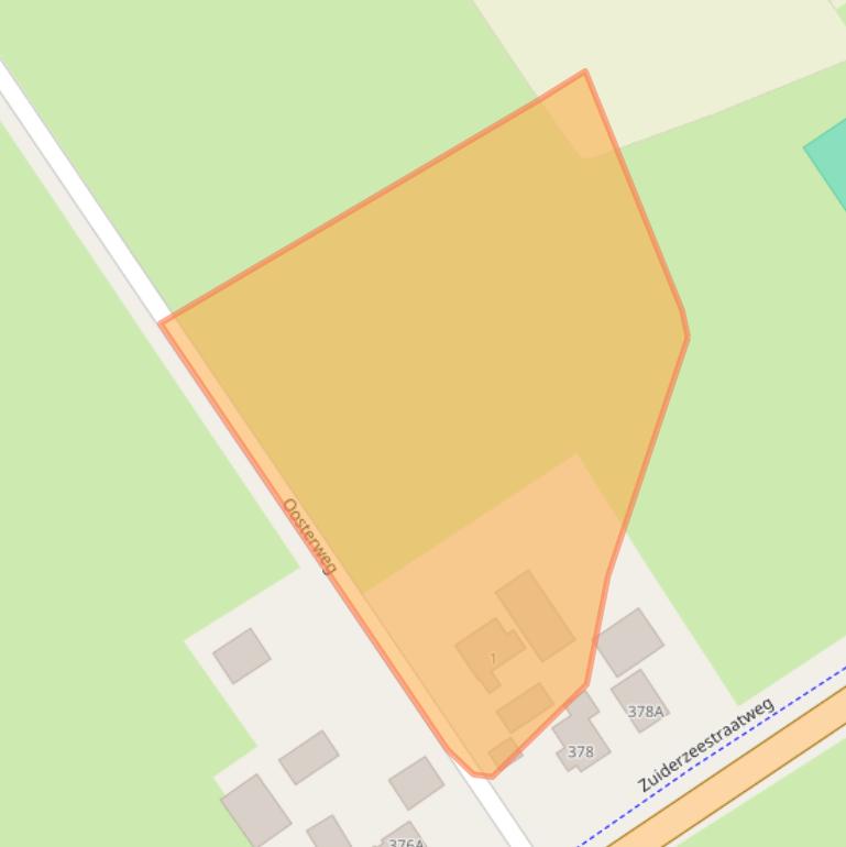 Kaart van postcodegebied 8096CS.