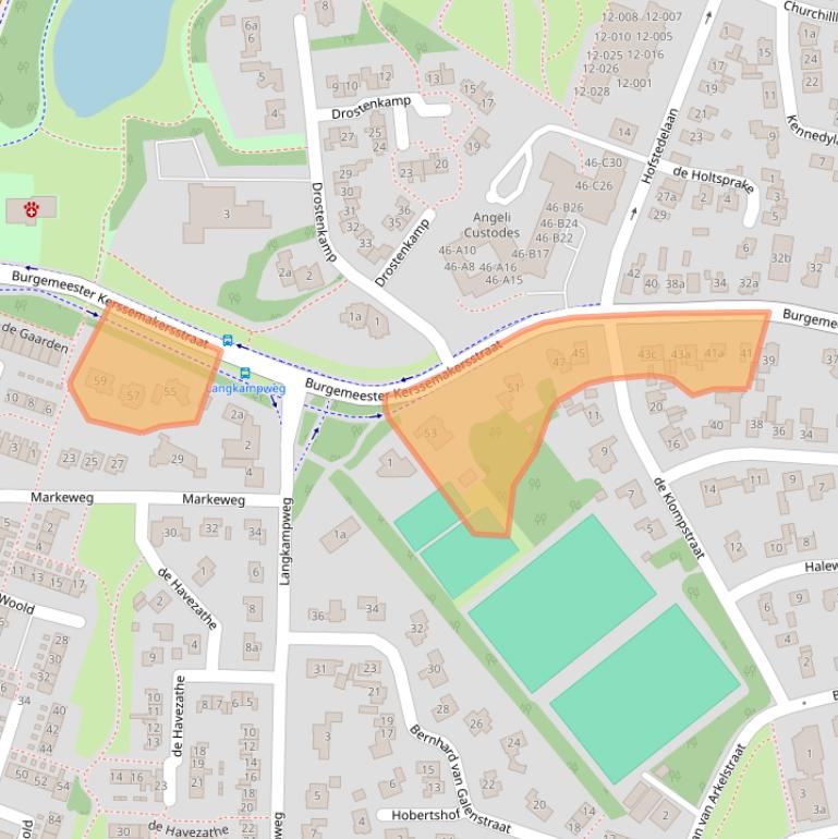 Kaart van postcodegebied 8101AM.