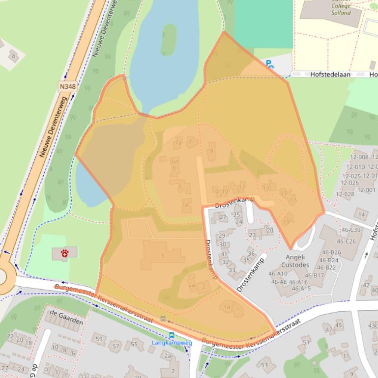 Kaart van postcodegebied 8101BX.