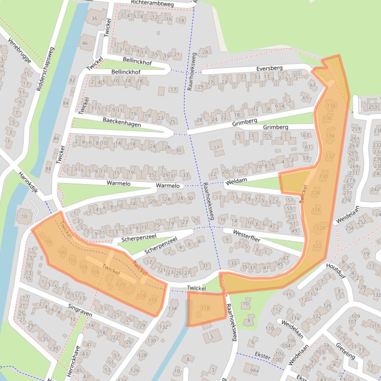 Kaart van postcodegebied 8103HK.