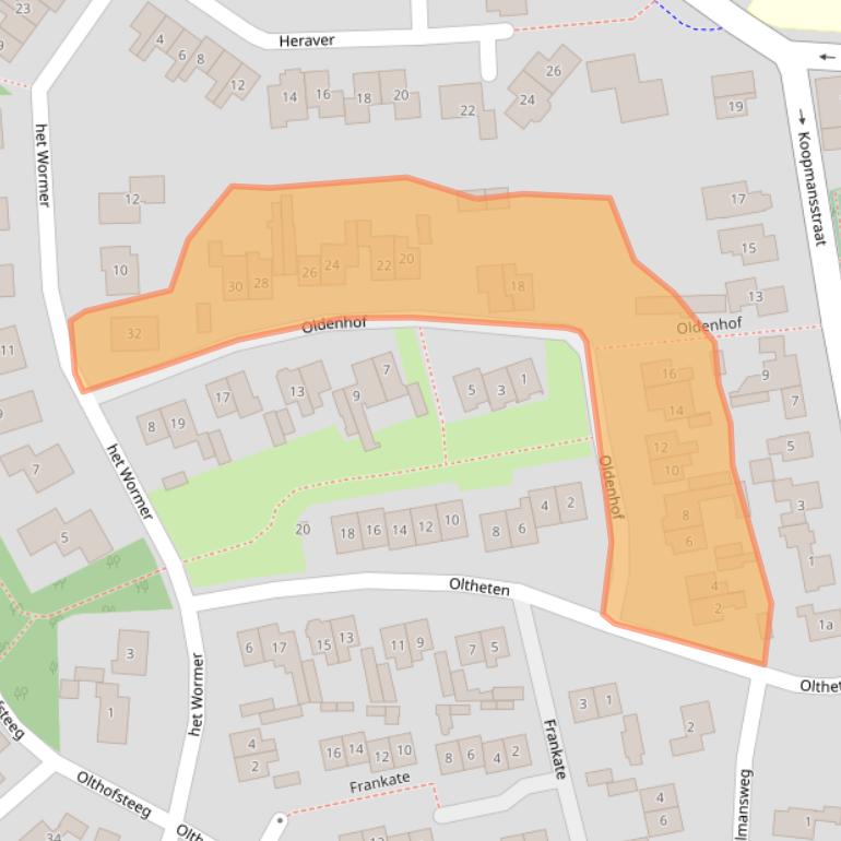 Kaart van postcodegebied 8111BL.