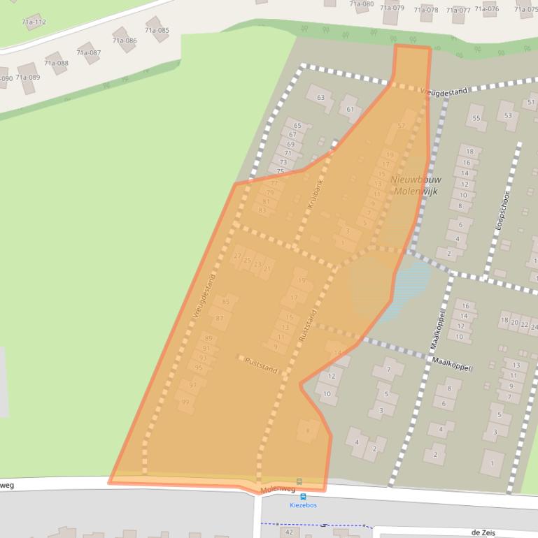 Kaart van postcodegebied 8141NN.