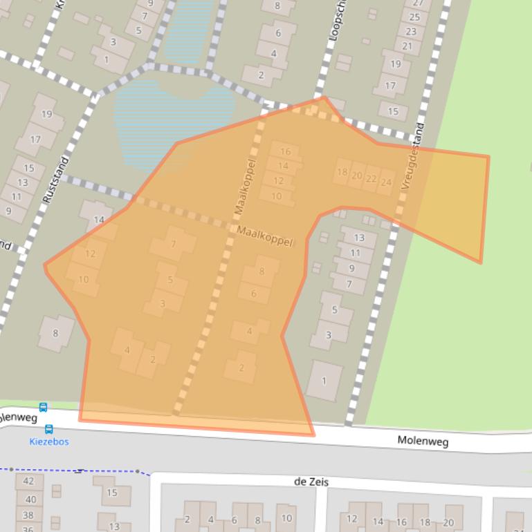 Kaart van postcodegebied 8141NR.