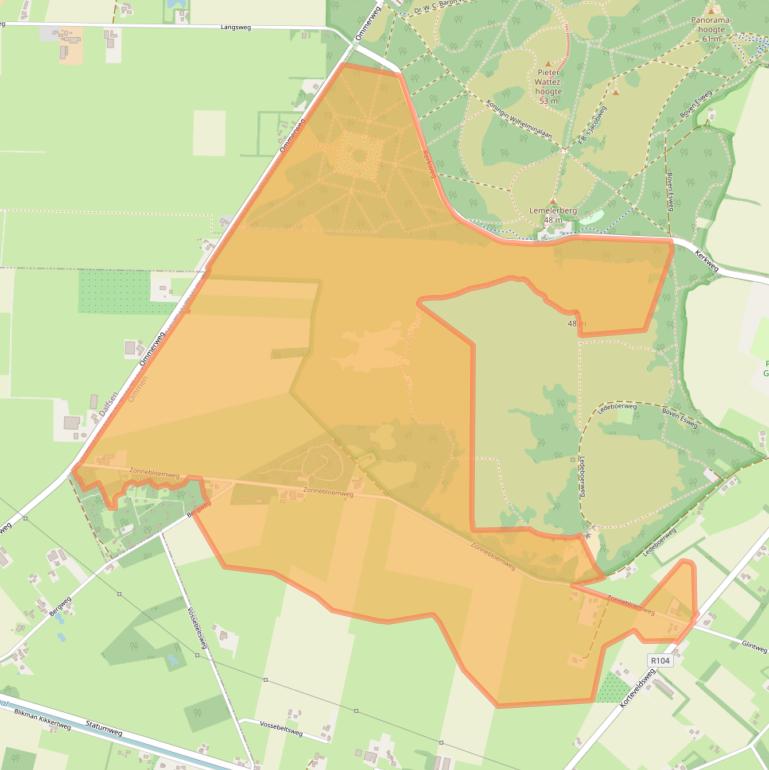 Kaart van postcodegebied 8148SB.