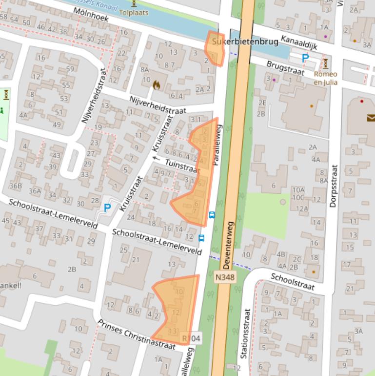 Kaart van postcodegebied 8152BD.