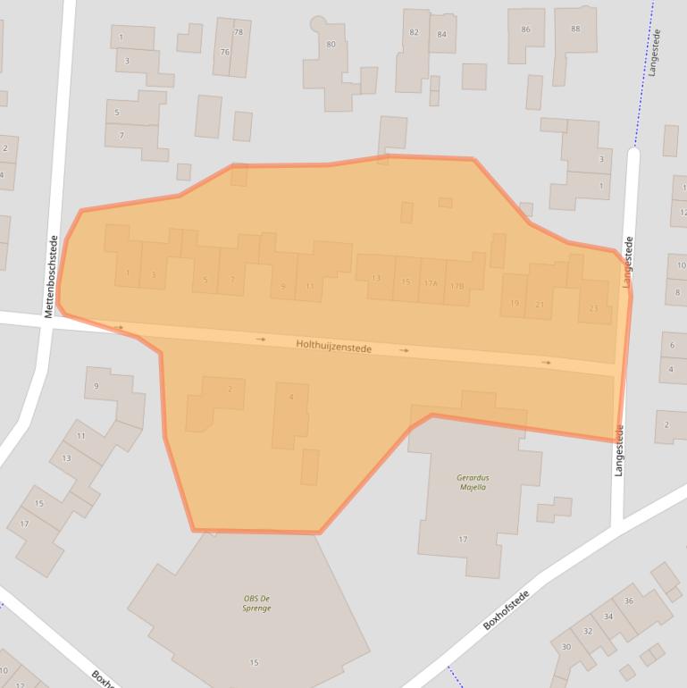 Kaart van postcodegebied 8171JV.