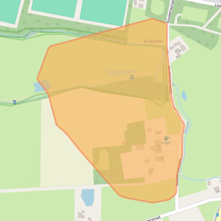 Kaart van postcodegebied 8172EC.