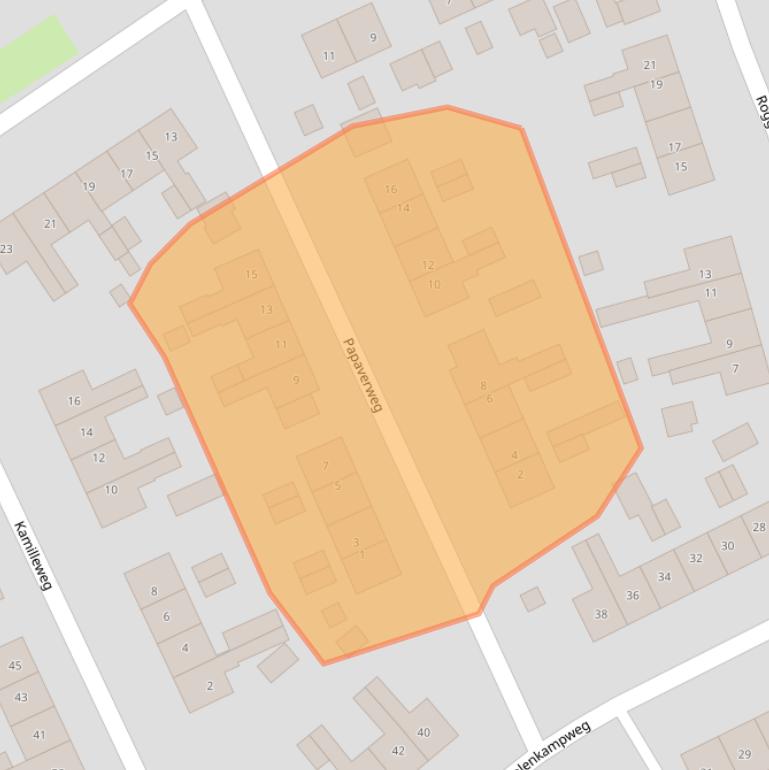 Kaart van postcodegebied 8181BP.