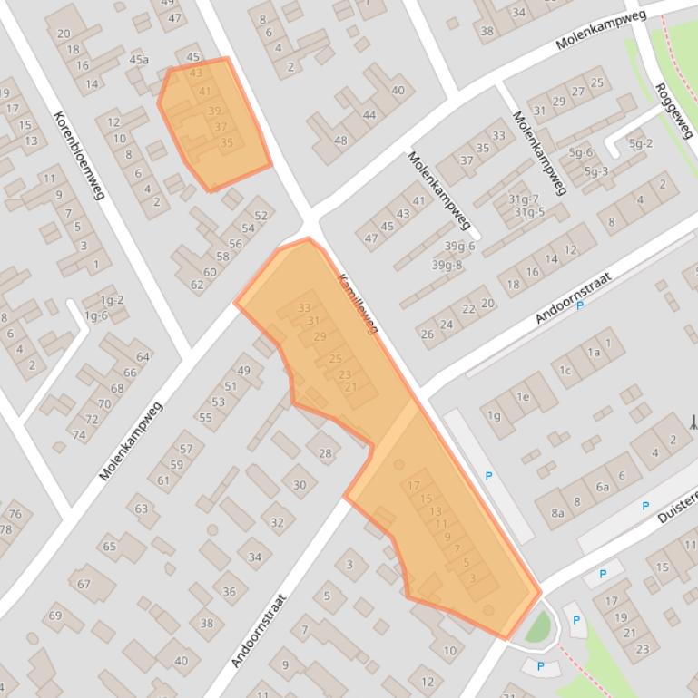 Kaart van postcodegebied 8181BR.