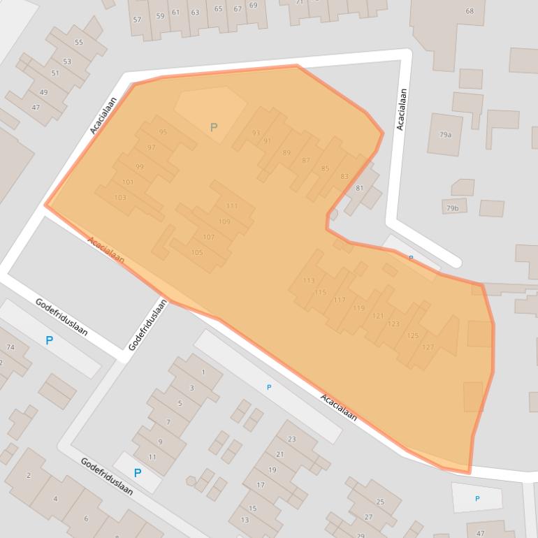 Kaart van postcodegebied 8181GJ.