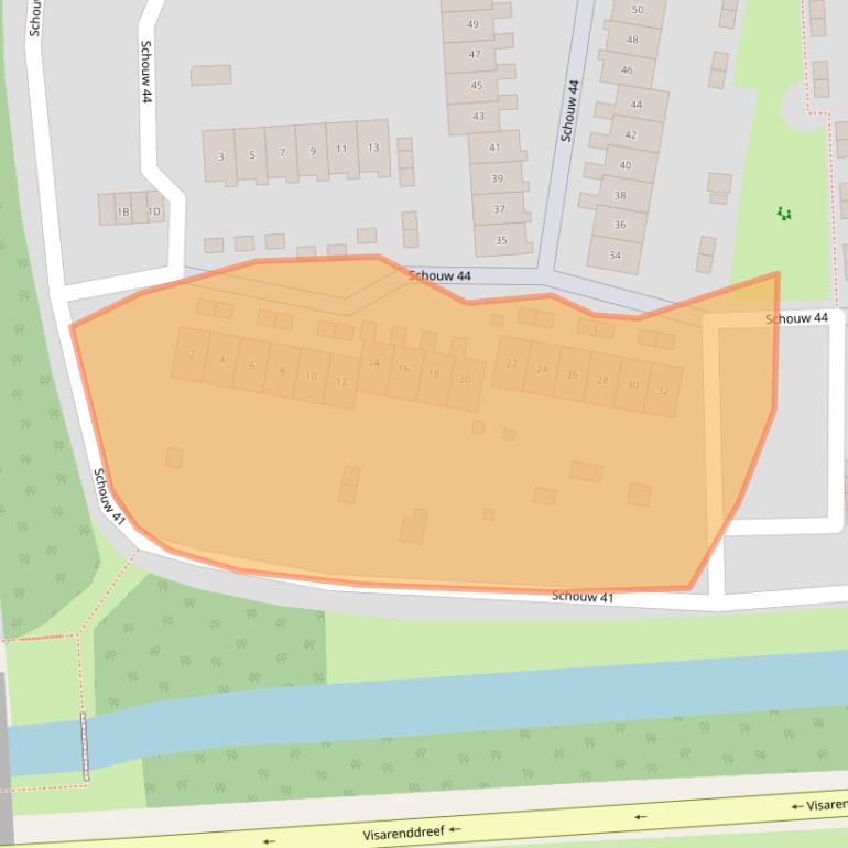 Kaart van postcodegebied 8232AV.