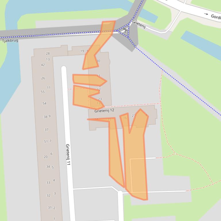 Kaart van postcodegebied 8233BG.