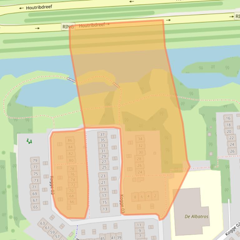 Kaart van postcodegebied 8242AM.