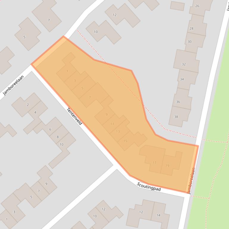 Kaart van postcodegebied 8256HE.