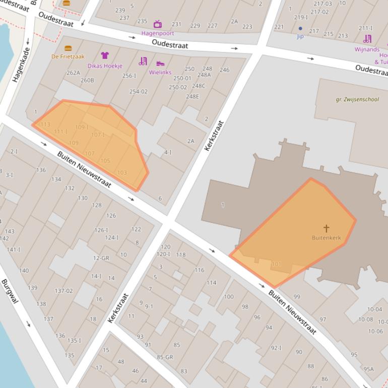 Kaart van postcodegebied 8261AT.