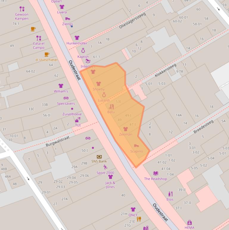 Kaart van postcodegebied 8261CE.