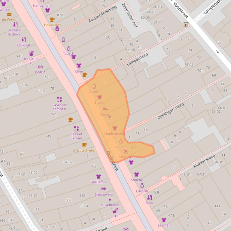 Kaart van postcodegebied 8261CG.