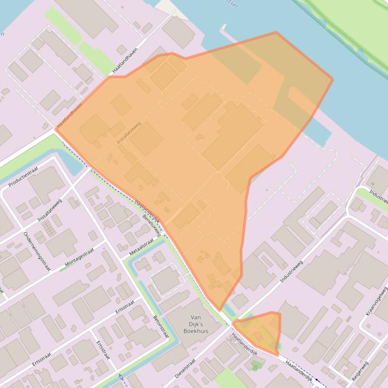 Kaart van postcodegebied 8263AP.