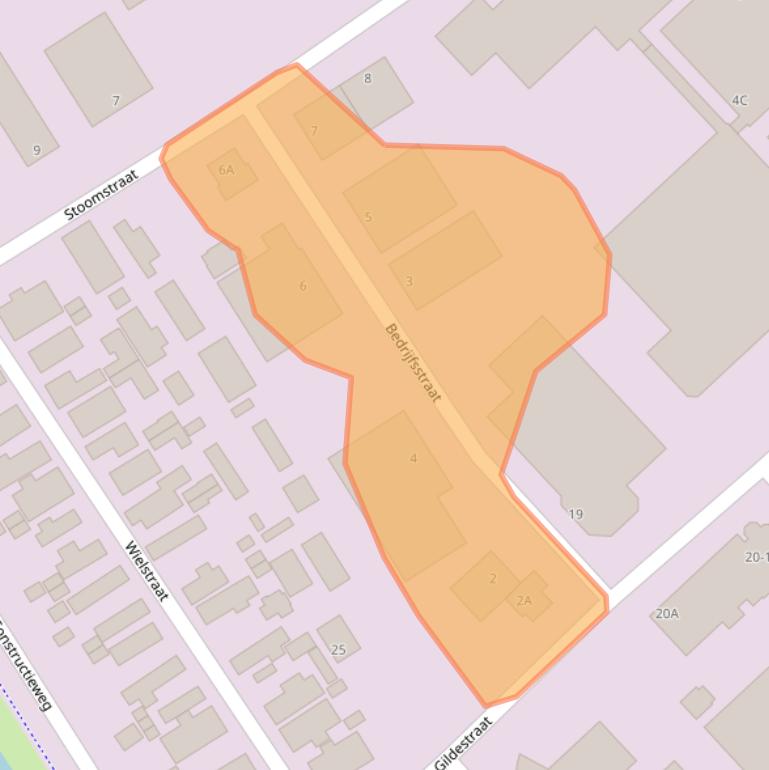 Kaart van postcodegebied 8263BK.