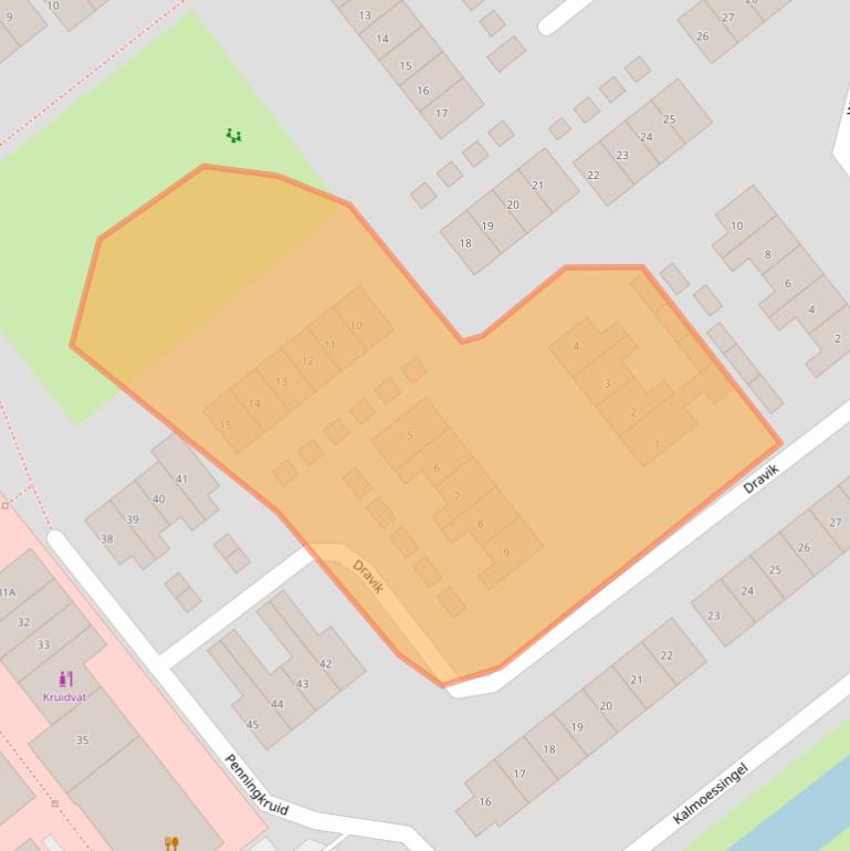 Kaart van postcodegebied 8265EV.