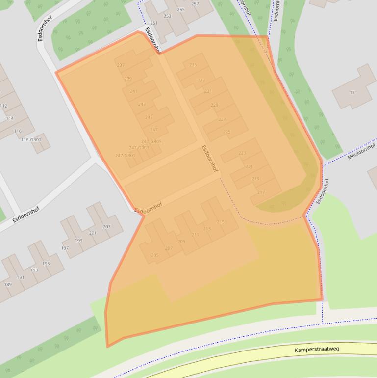 Kaart van postcodegebied 8266GH.