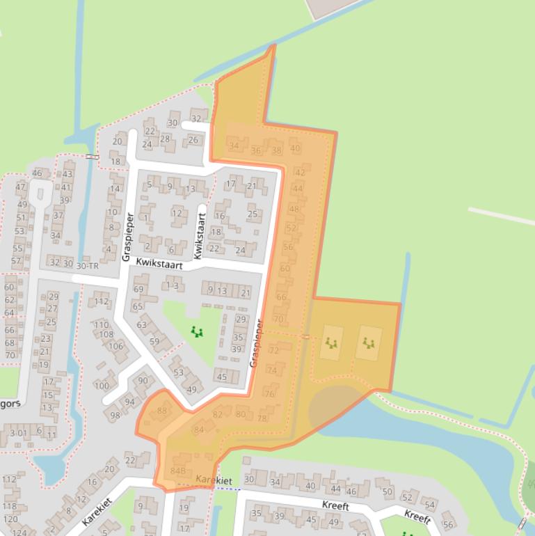 Kaart van postcodegebied 8271GW.