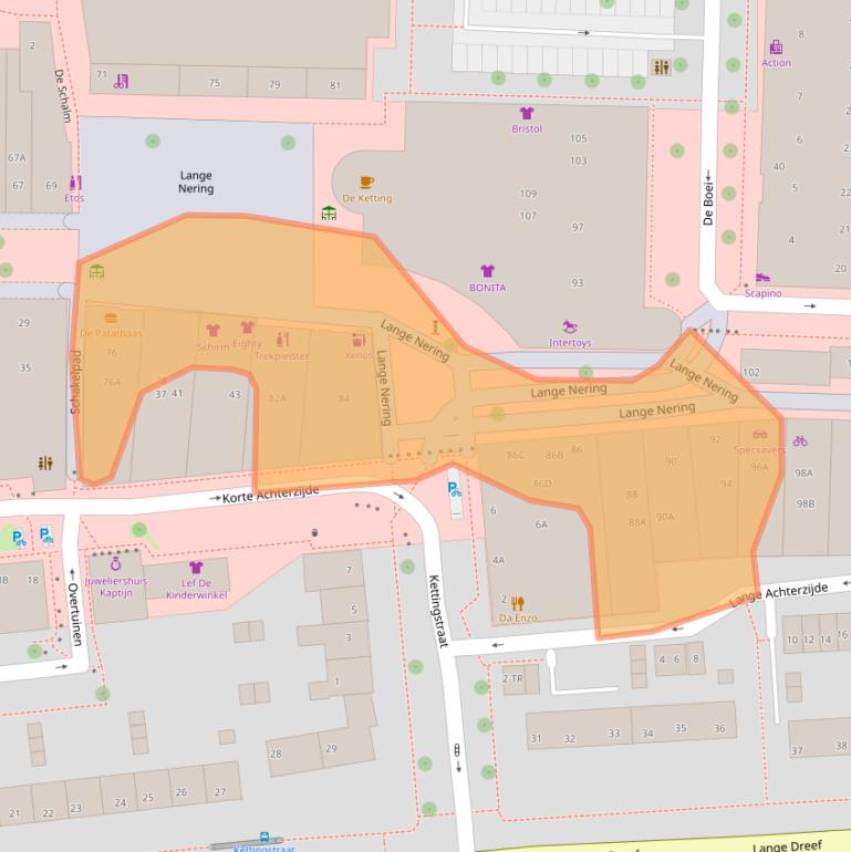 Kaart van postcodegebied 8302EE.