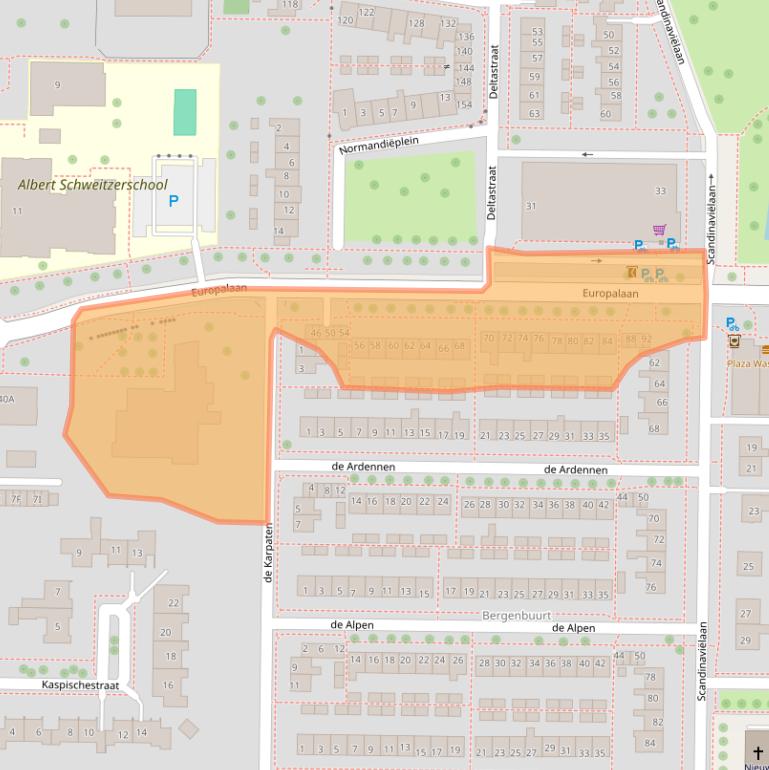 Kaart van postcodegebied 8303GK.