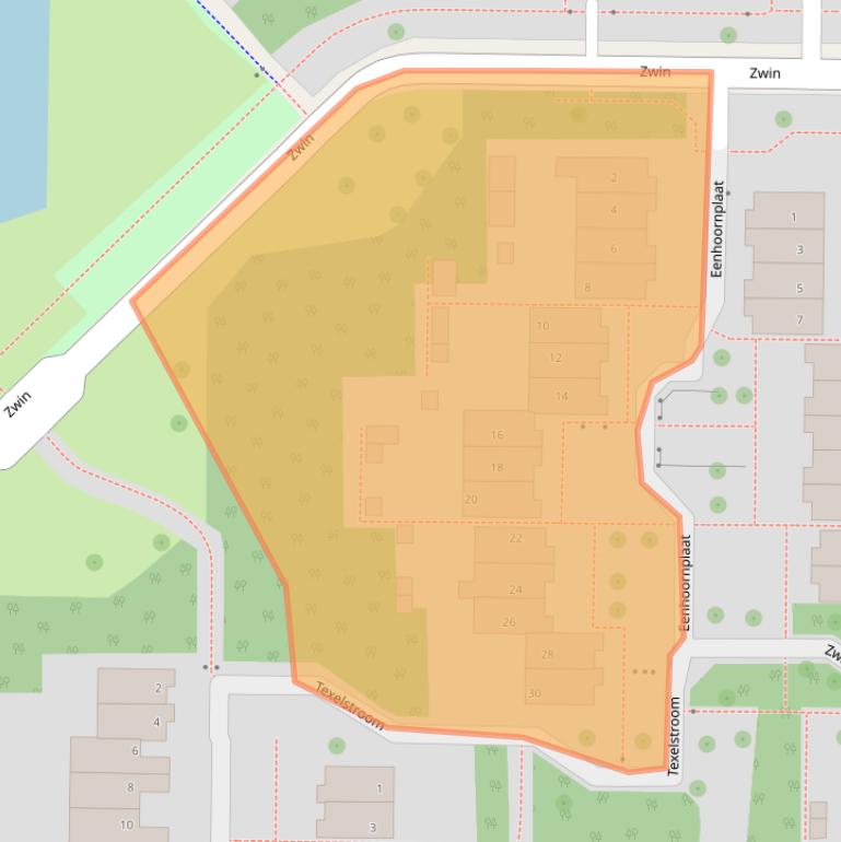 Kaart van postcodegebied 8303ME.
