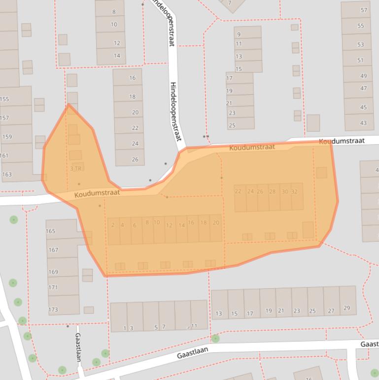 Kaart van postcodegebied 8304JH.