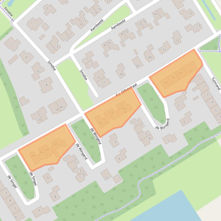 Kaart van postcodegebied 8307BP.