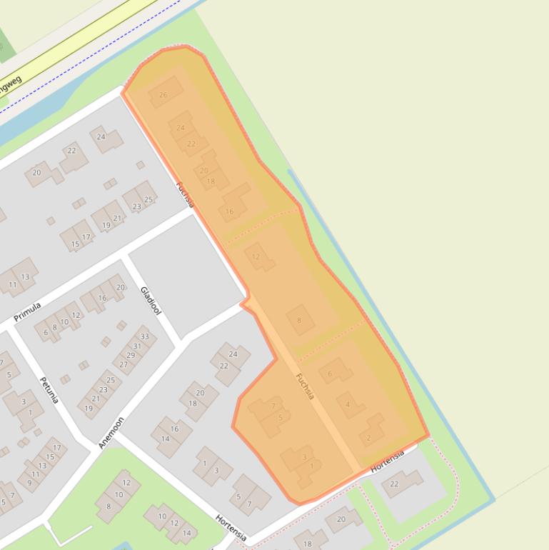 Kaart van postcodegebied 8307NG.