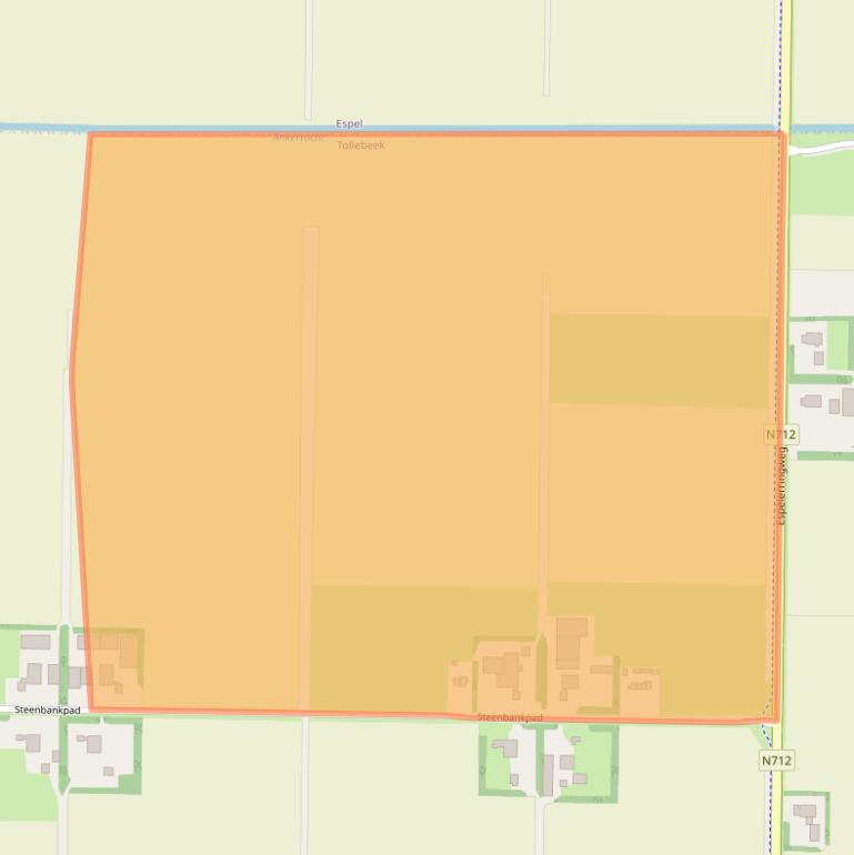 Kaart van postcodegebied 8309RB.