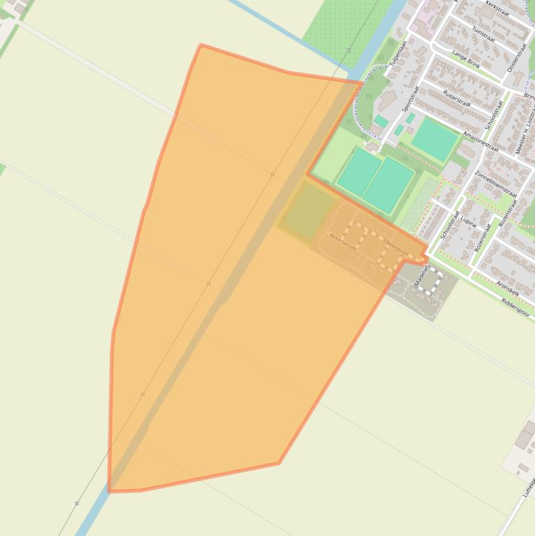 Kaart van postcodegebied 8315BJ.