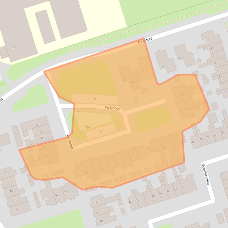 Kaart van postcodegebied 8321BD.