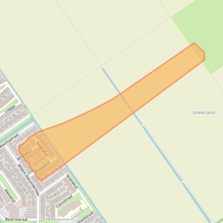 Kaart van postcodegebied 8322GE.