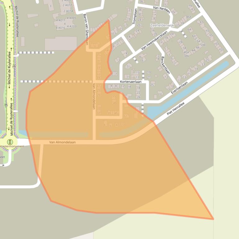 Kaart van postcodegebied 8323BB.