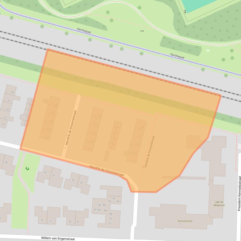 Kaart van postcodegebied 8331CH.